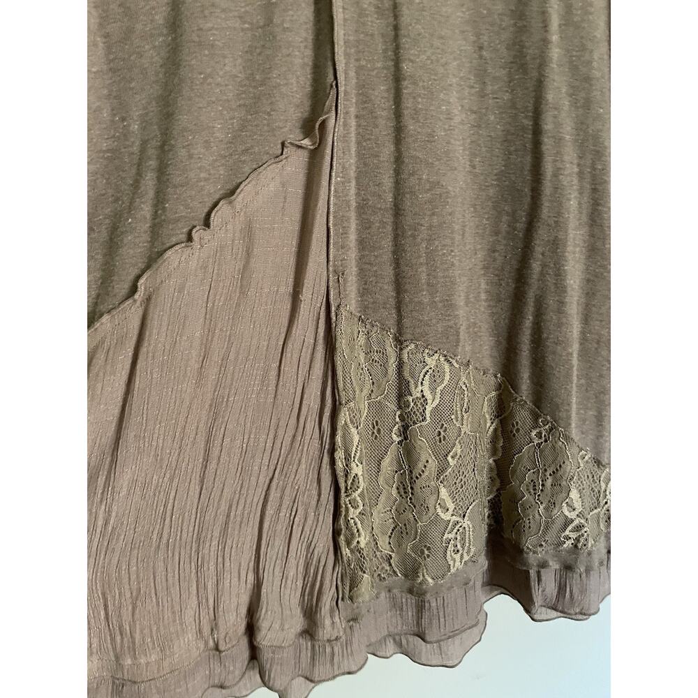 Pretty Angle Tunic Fairy Core Lace Flowy Draped Whimsigoth Linen Boho Sz S - Picture 6 of 8